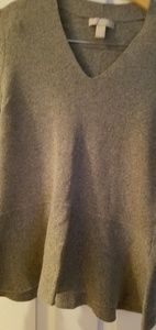 Bannana Republic Peplum Sweater gray peplum